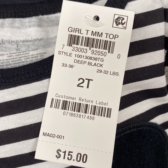 First Impressions Girl's Striped Heart Top & Soft Pull-On Pants NWT - Picture 7 of 11